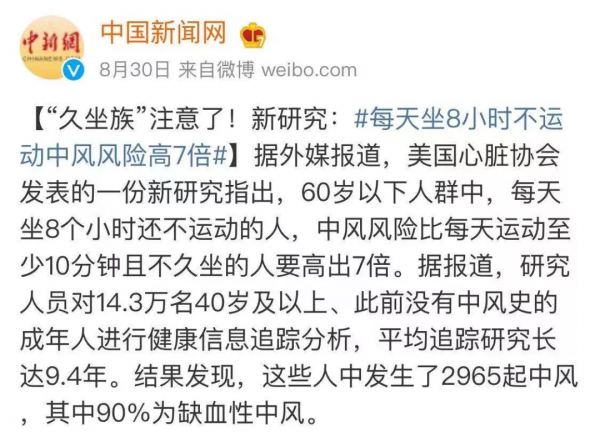 久坐易中風?10分鐘“帶薪運動”練起來 久坐易中風?10分鐘“帶薪運動”練起來