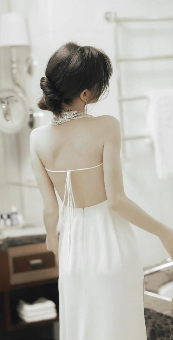 angelababy吊帶裙，餘生再無傾城色，一草一木皆相思