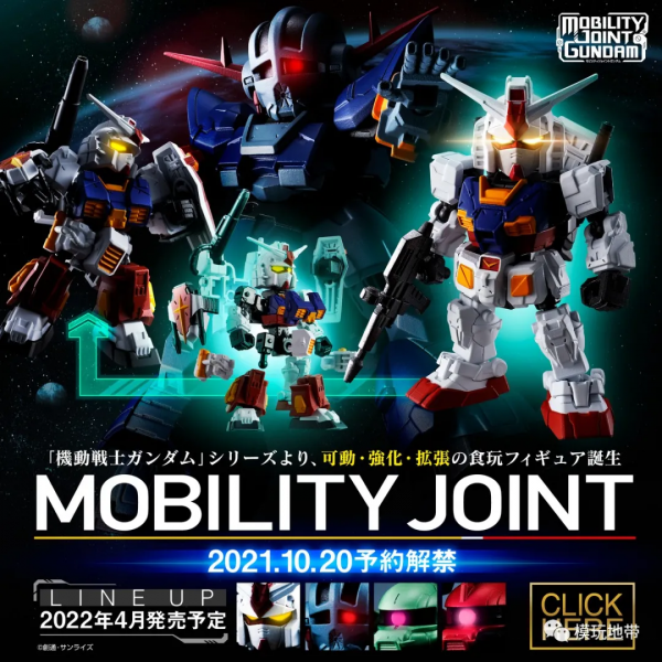 模玩資訊：萬代可動食玩新系列 MOBILITY JOINT GUNDAM VOL.1