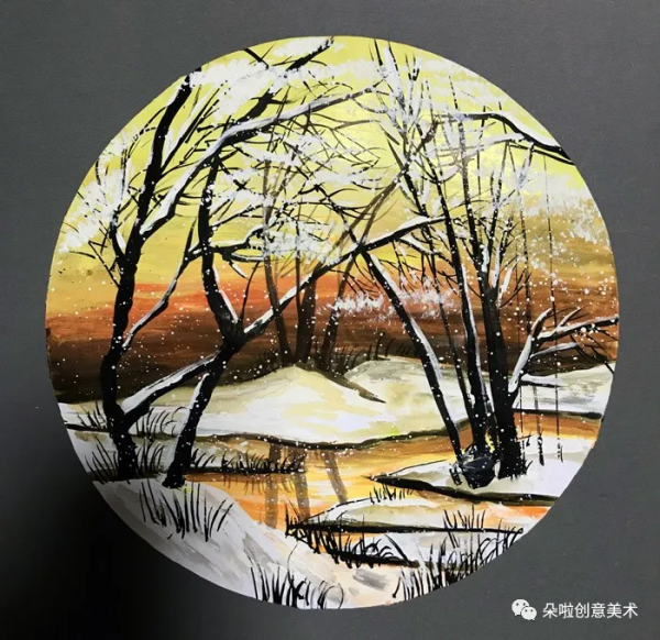 範畫 | 冬天來啦！一起來畫出北國風光雪鄉之夜的美麗吧