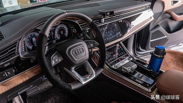 奧迪Q7改裝蘭博基尼加熱方向盤，這氣質完全符合