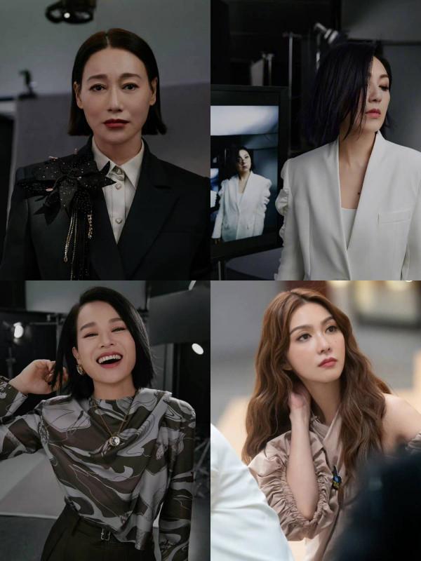 惠英紅蹺二郎腿坐姿霸氣，楊千嬅在旁好端莊，薛凱琪瘦到認不出