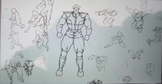 經典遊戲《街頭霸王2》最初的角色草稿，除了春麗就沒一個認識的