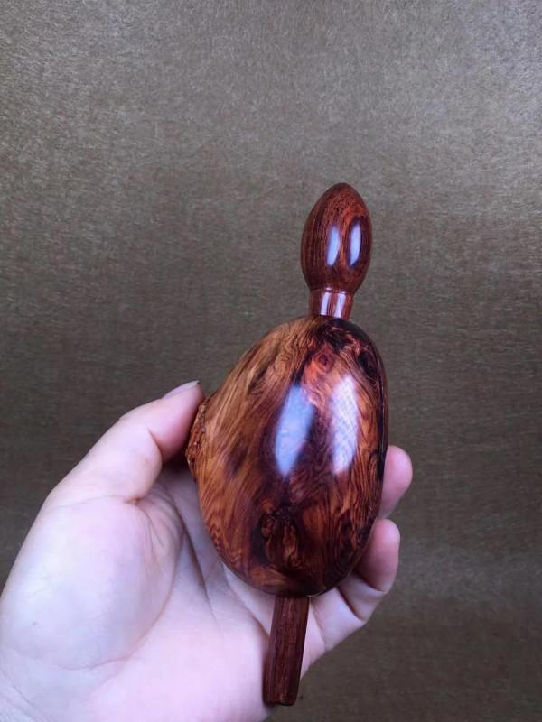 這，算不算傳家寶？海南黃花梨木魚一件