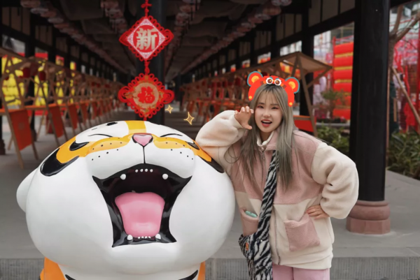 據說，對著城廂的萌虎數一數，虎年就會有虎福