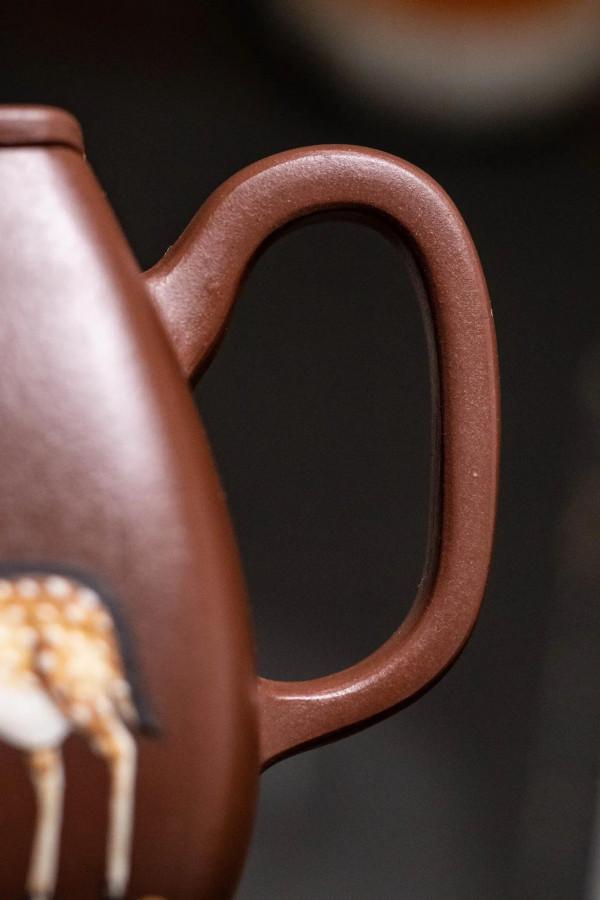 四方小鹿壺紫泥