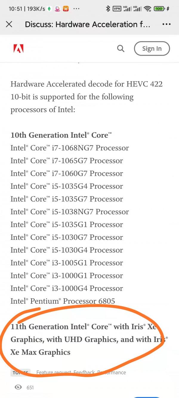 不用羨慕 M1 了，PC 在 PR 裡已經可以硬解 h.265 4:2:2 10-bit 影片了