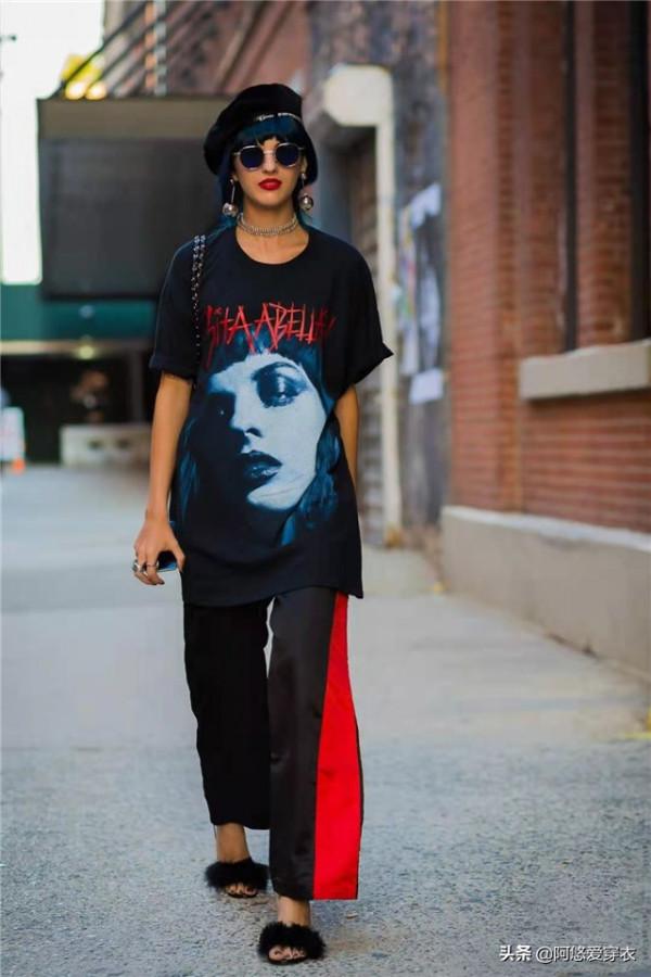 今年褲子流行“穿寬不穿緊”，穿著舒適又顯瘦，腿粗+胯寬的福音