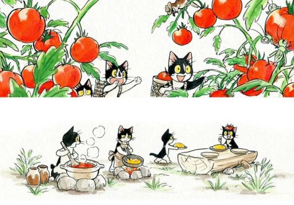 貓貓的一天，煮飯釣魚還有種菜？