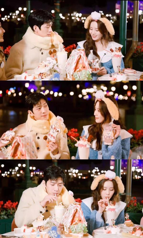 劉詩詩美成迪士尼公主！雪夜露天鵝頸不怕凍，卻被玲娜貝兒搶風頭