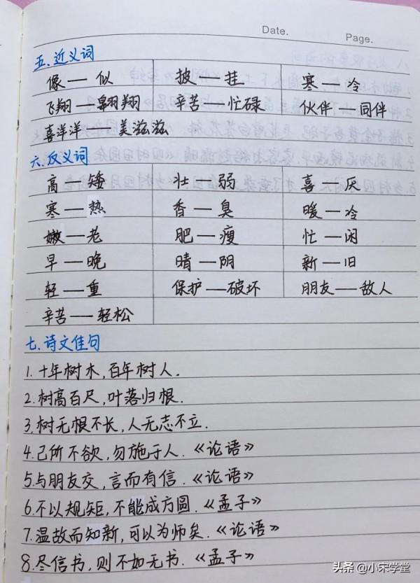 (手寫版37頁)二年級語文上1-8單元總結,重難點歸納,收藏列印 (手寫版37頁)二年級語文上1-8單元總結,重難點歸納,收藏列印