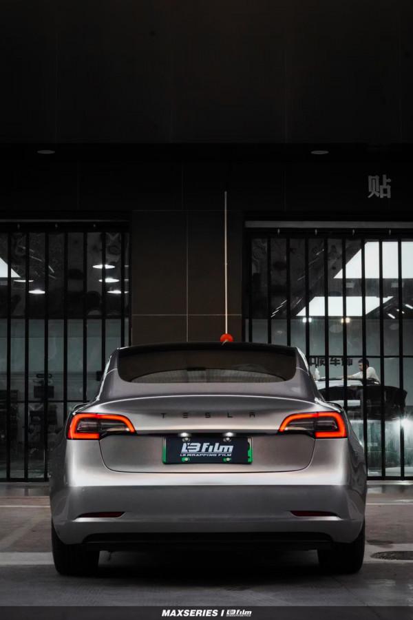 特斯拉-Model3貼膜LBFILM改色膜液態金屬鋁水銀