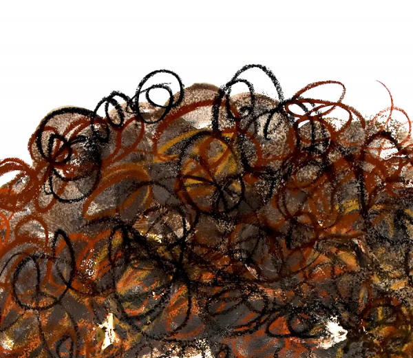 兒童畫教程｜線條塗鴉與趣味形式《一頭奇妙的捲髮》