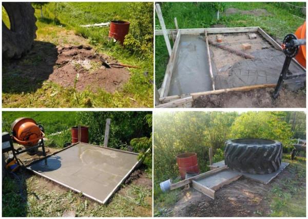 不要水泥和磚頭，他自制石籠網做魚池，旁邊留卡座，好好坐著欣賞