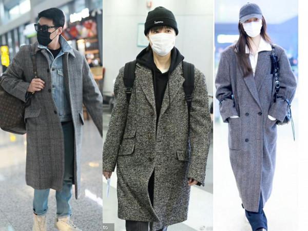 范冰冰爸爸穿3萬7老年裝炸街，挽女兒走機場似情侶，比女兒還時尚