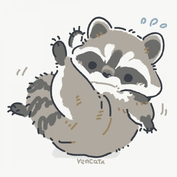 小浣熊超可愛，已經被萌哭了