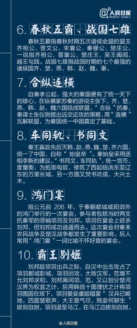 人民日報推薦：孩子應該知道的40箇中國曆史典故