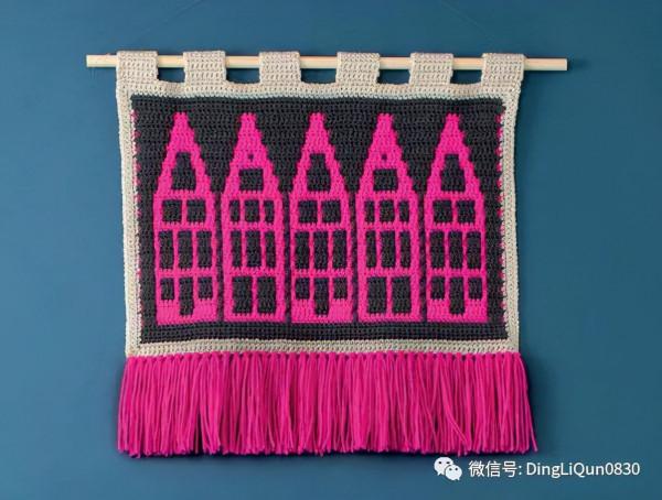 「針織作品」最新的用馬賽克編織技術製作的毯子及家居小物
