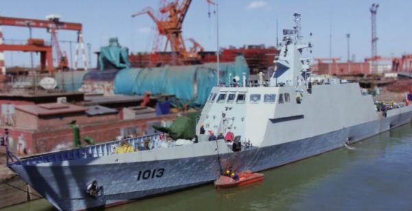 056護衛艦立大功，孟加拉海軍獲聯合國授勳，現場清一色中國造武器