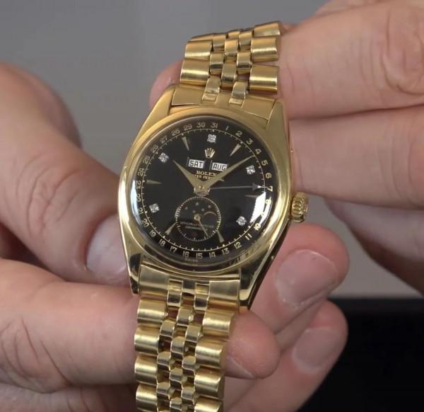 1954年他用2萬7在瑞士買下一塊金錶，結果63年後拍出3518萬天價