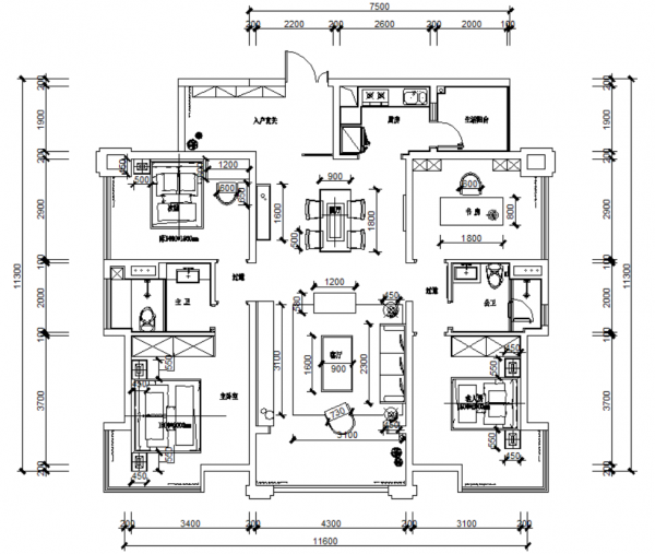 122㎡現代輕奢,簡潔線條高階有格調 122㎡現代輕奢,簡潔線條高階有格調