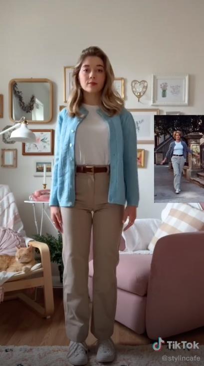 外國妹子紛紛模仿起梅格瑞恩的秋季穿搭，摩登雅痞風舒適又實用