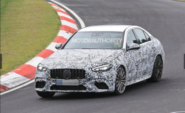 2023款賓士C63AMG諜照曝光 2.0升渦輪增壓直列-4將取代4.0升V-8