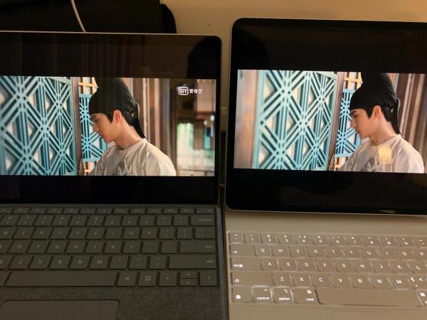 微軟Surface pro 8和iPad Pro 5螢幕顯示對比