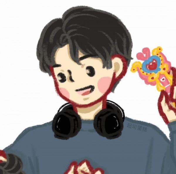 插畫風漫畫風情侶頭像 | 遇見即是上上籤