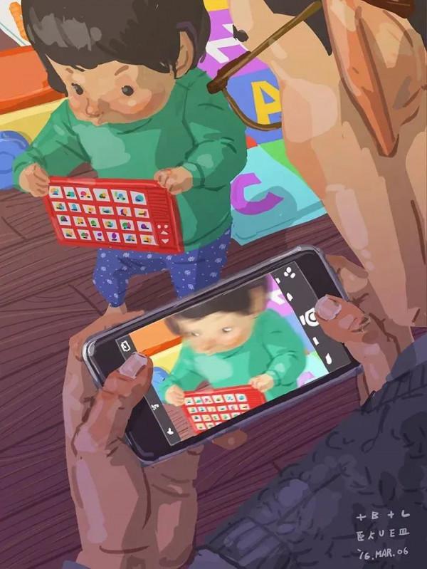 會畫畫的爸爸,太暖了 會畫畫的爸爸,太暖了