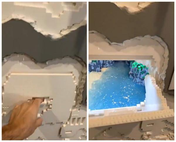 大戶人家的樂高電視牆,每個格子都是微縮景觀,網友:這也太酷了 大戶人家的樂高電視牆,每個格子都是微縮景觀,網友:這也太酷了