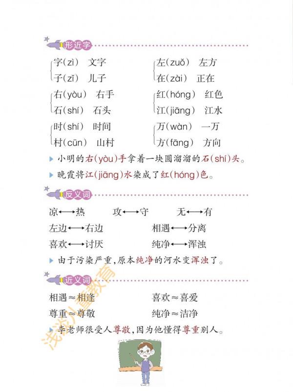 一年級語文下冊，經典課堂筆記，預習必備