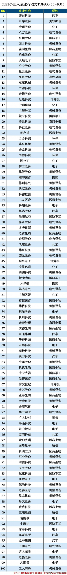 2021小巨人企業300強