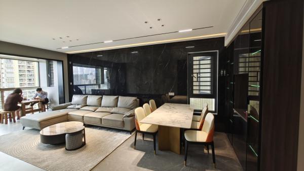 130㎡現代風，高階黑白灰，超通透客餐廳，這新房太A了吧