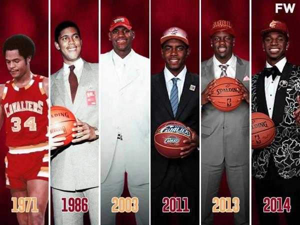 美媒列出了克利夫蘭騎士選秀史上的六名狀元，五人不如詹姆斯一人
