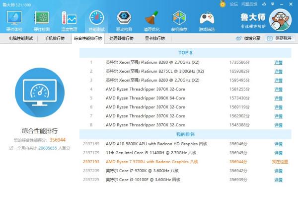 華為MateBook D14簡單跑分