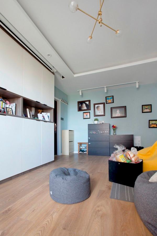 融合多種風格的三口之家，溫馨又實用，讓人極度舒適