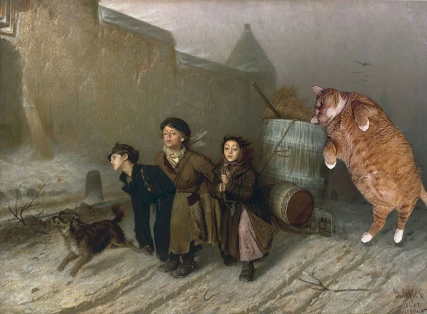 當大橘闖入俄羅斯名畫 當大橘闖入俄羅斯名畫