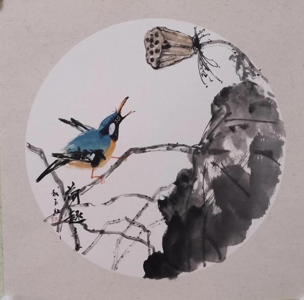 當代著名青年女畫家曹玉紅景德鎮陶瓷和國畫作品，請欣賞、收藏