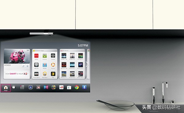 LG概念智慧廚房電視 投影投射畫面可手勢語音控制 LG概念智慧廚房電視 投影投射畫面可手勢語音控制