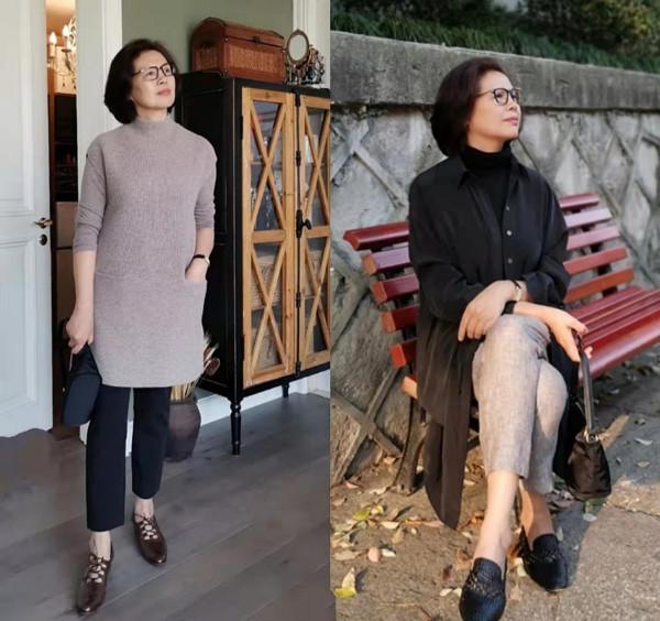 這才是60歲女人該有的早春look，&OpenCurlyDoubleQuote;針織衫&plus;九分褲&plus;平底鞋&rdquo;，好美