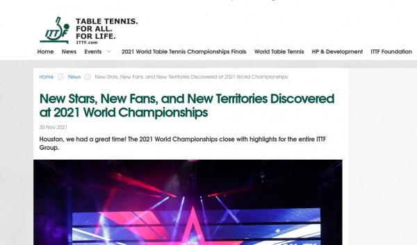 國際乒聯公佈：本屆世乒賽現場觀眾人數，與美國打乒乓球的人數