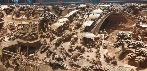 絕世木雕,清明山河圖 絕世木雕,清明山河圖