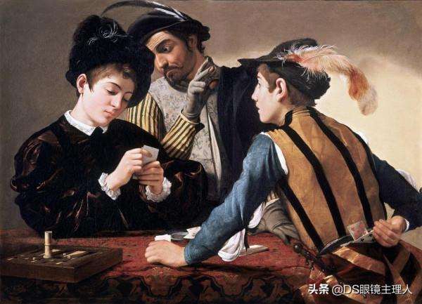義大利畫家卡拉瓦喬Caravaggio 作品之詐賭者 義大利畫家卡拉瓦喬Caravaggio 作品之詐賭者
