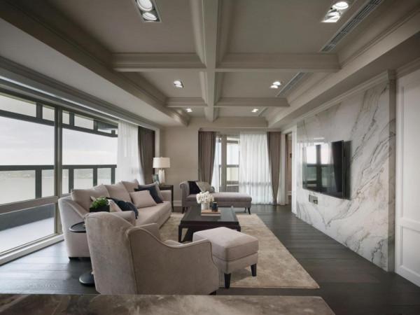 156平現代風三居室一個沒有阻隔與家人之間親密互動的空間 156平現代風三居室一個沒有阻隔與家人之間親密互動的空間