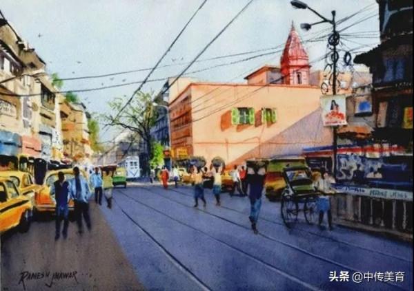 這光影構圖得簡直神了！他筆下風景畫細節也太到位了吧