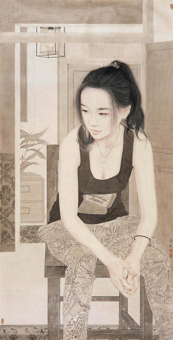 時尚的女人&mdash;&mdash;畫家範春曉現代工筆女性繪畫作品