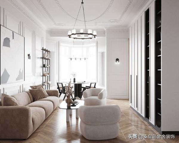 新古典主義室內拼接有鼠尾草綠和粉紅色裝飾,打造這套精緻的公寓 新古典主義室內拼接有鼠尾草綠和粉紅色裝飾,打造這套精緻的公寓