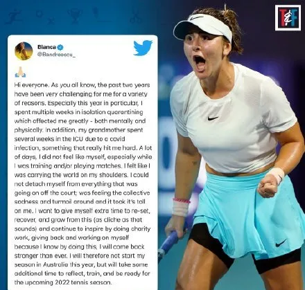 安德萊斯庫退出2022年澳洲賽季