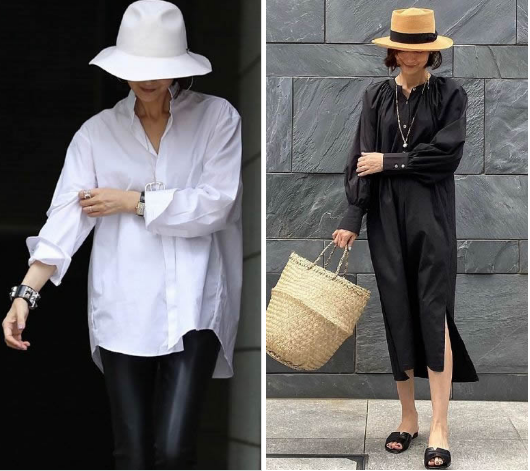 這才是“黑白配”的穿搭精髓！52歲的富岡佳子，贏得體面優雅
